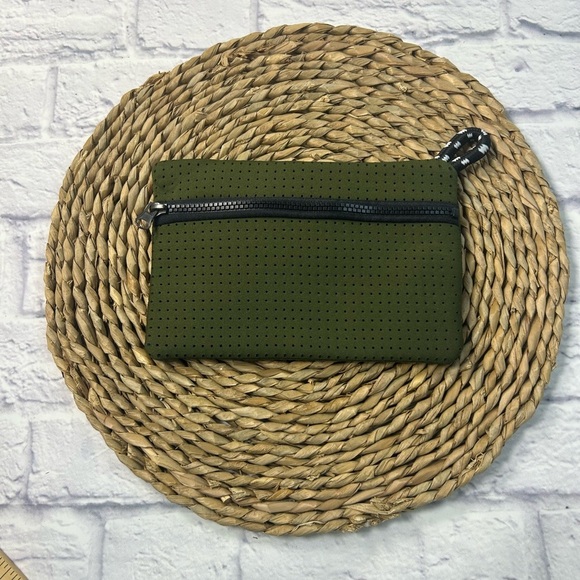 Olive Green Perforated Pouch - Picture 1 of 5